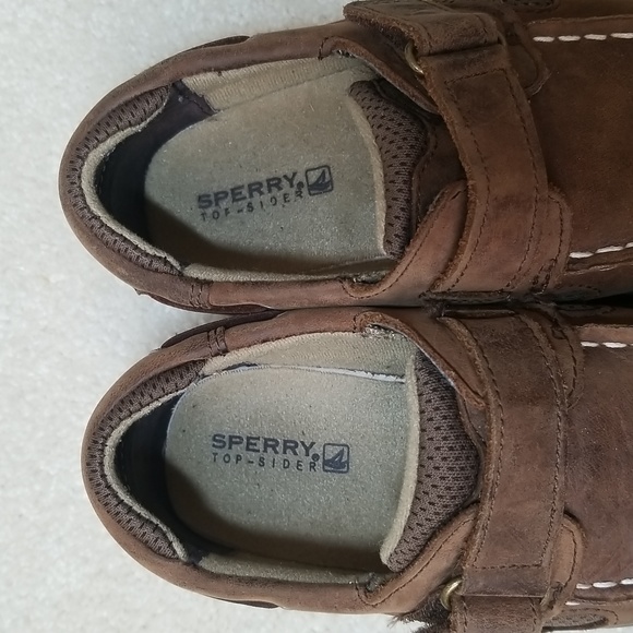 Sperry Topsider Brown Loafer Velcro Closure Size 11.5 Toddler - Picture 8 of 8